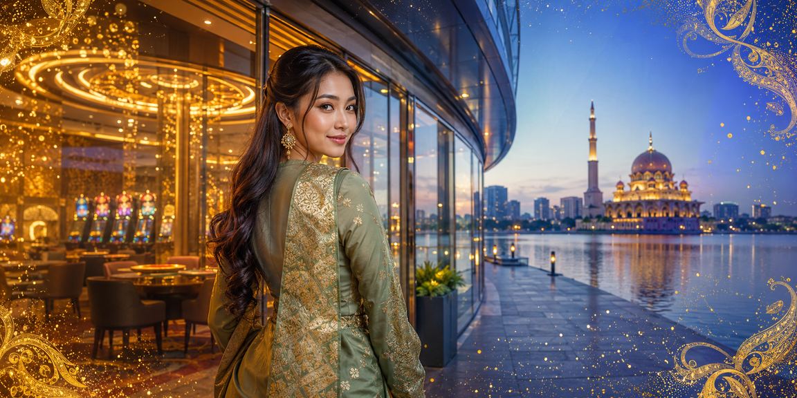 Suasana pertaruhan Hari Raya gaya Melayu di Putrajaya Malaysia